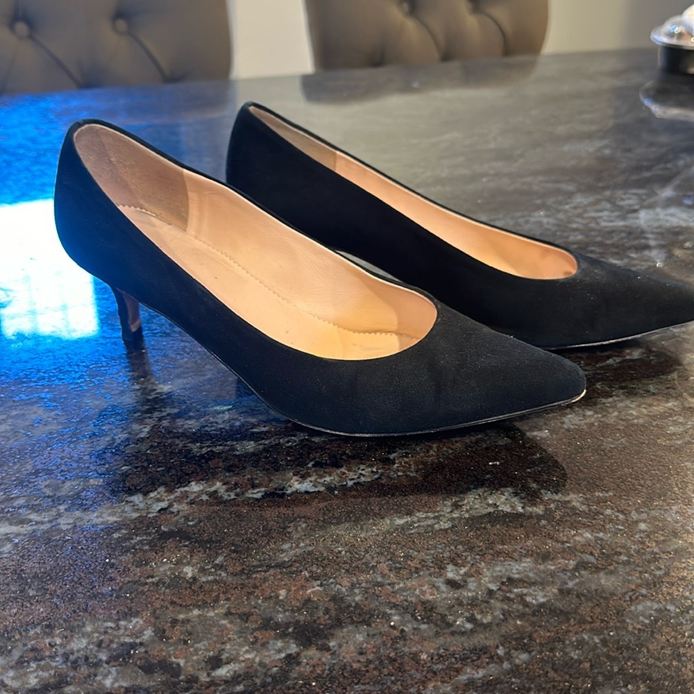 J.Crew black suede pumps size 9.5